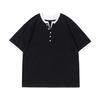 Roupas Masculinas Northern Limit Marca Americana Moderna Verão 2025 Nova Camiseta de Manga Curta com Gola Henley Masculina Camisa Básica Falsa de Duas Peças Manga Meia