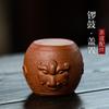 Tapa de tetera de arena púrpura Yixing arrastra gongs y tambores tapa mascota de té tigre adornos para ceremonia del té juego de té escultura regalo lote