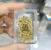 Adesivo de Telefone de Ouro Puro 999 para Riqueza Instantânea, com Adesivo Traseiro, Adesivo de Ouro 2mg, Presente Promocional para Lojas de Ouro em Transmissão ao Vivo