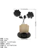 Decoraciones Suaves Candeleros de Madera de Hierro Adornos Decoración de Escritorio Hogar Escandinavo Artesanía Metálica Retro Luz Nocturna LED