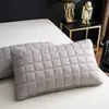 Fábrica al por mayor funda de almohada algodón funda de almohada impermeable 48x 74cm anti-aceite de cabeza Funda de almohada anti-saliva un par