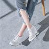 Zapatos de tacón alto huecos de resorte de 12 cm de altura, piel genuina, estilo coreano, modernos, versátiles, zapatos casuales para mujer
