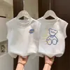 Camiseta sin mangas para niño 2026 Nuevo Estilo Moda Urbana Infantil Color Sólido Delgada Versátil Chaleco sin mangas de Verano
