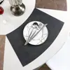 Nuevo Mantel con Forma de Abanico Estilo Chino con un Toque de Lujo Ligero, Adecuado para la Mesa de Restaurante de Hotel, Impermeable, Resistente al Aceite y Aislante al Calor