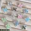Nuevo Corte Estéreo Doble Cara Mariposa de Cristal Diamante Multicolor Fresco de Verano Joyería de Aleación Hecha a Mano con Cuentas