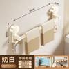 Toallero con ventosa Barra para toallas sin perforaciones Estante de almacenamiento de doble barra/barra sencilla Colgador para inodoro, baño, pared