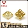 Princesa Dourada Fang Mo San Pedra Bruta Forma Especial Dourada Cor Primária Quadrado Ângulo Reto Moissanita Fábrica Wuzhou Atacado