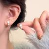 Aretes de Aguja de Plata S925 Zircón Estrella Azul Aguja de Plata Temperamento Femenino Aretes Sensación Cool 2024 Nueva Joyería para la Oreja