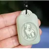 Collar colgante de jade Han con los doce animales del zodiaco chino, buey, tigre, conejo, colgante de jade, collar de jade, colgante de año animal para hombre y mujer