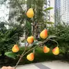Fruta de Espinheiro-Alvar, Maçã Pequena, Pera, Fruta Artificial, Frutas Vermelhas Falsas para Casamento e Decoração de Casa, Atacado