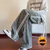 Calça Masculina de Veludo Cotele Tie-Dye Estilo Americano Retrô Nova Moda Inverno 2025 Marca Solta Casual Calça Reta Calça de Pernas Largas