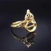 Anillo de plata S925 portaanillo vacío personalidad Zorro Hao incrustado diseño de modelo de calabaza cara de huevo Posición de piedra 6x 8 8x 10 base plana