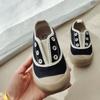 Zapatos de tela para niños y niñas, sin cordones, con contraste, de caña baja, informales, para jardín de infancia, primavera de 2025