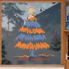 Decorações de Natal Transfronteiriças Grades de Janela Adesivos Eletrostáticos Layout de Cena Porta de Vidro Novos Adesivos de Atmosfera Natalina Janela