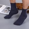 Meias Masculinas Zhuji Meia-Cança Meias Sociais Desodorantes Quadrado Pequeno Meias de Fibra de Bambu Desodorantes Meias Business Casual Atacado