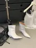 []2026 Otoño/Invierno Nuevas Botines Tacón Medio Punta Fina Botas de Mujer Botas Europeas y Americanas de Media Pantorrilla Tallas 35-40