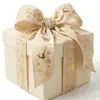 Cinta de Felpa con Foil Dorado Cinta para Envolver Regalos de Navidad Cinta para Lazos Hechos a Mano DIY Feliz Navidad