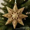 Decoração de Carro de Floco de Neve de Natal Tridimensional Dupla Face Revestida a Pó Transfronteiriça Pequeno Ornamento para Pendurar Floco de Neve Decoração para Pendurar na Árvore de Natal