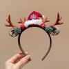 Bonita diadema de oso de peluche, regalo navideño, diadema, decoración navideña, tarjeta para el cabello, joyería con foto, accesorios para el cabello para mujeres