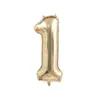Globos de Foil de Aluminio Platino de 40 pulgadas Versión Americana para Decoraciones de Fiesta de Primer Cumpleaños de Bebé