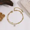 100 Pulseiras Europeias e Americanas Cor Dourada 18k Aço Titânio Sem Cobre Femininas Simples Versátil Elegante Ins Moda Personalizada Joias de Mão