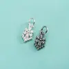 Pingente de Flor em Prata de Lei S925 Folha de Ginkgo Flor Pendurada Floco de Neve Lótus Pingente para Pulseira de Contas Feita à Mão DIY