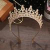 Acessório de Cabeça Coroa Infantil, Tiara de Metal com Strass Estilo Europeu e Americano para Noivas, Acessórios de Cabelo para Festa de Aniversário Venda por Atacado