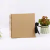 Venda Direta da Fábrica Papel Kraft Retrô DIY Álbum de Fotos Artesanal Fita de Laço Presente Criativo Álbum de Família