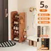 Puerta de Entrada Bolsa para Zapatos Estante de Almacenamiento Tablero Perforado Zapatero Multifuncional Apilable Pasillo Zapatero de Gran Capacidad