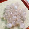 Copos de Nieve Polvo Fantasma Perlas de Cristal Hecho a Mano DIY Accesorios de Perlas Redondas Pulsera de Perlas Individual Tejido Múltiples Gemas