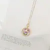 Cadena para Clavícula Francesa de Perlas de Agua Dulce Florales Estilo Monet, Collar Pintura al Óleo Serie Floral Oceánica, Colgante de Esmalte, Venta al por Mayor Transfronteriza