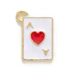Cuadrado con Forma de Corazón Flor de Ciruelo Carta de Póker Aleación Esmalte Accesorios DIY Colgante para Collar Pulsera Joyería Colgante Hecho a Mano