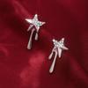 Aretes de Corazón de Lava Estrella de Diseño Nicho Nuevo 2024 Ins Aretes Modernos Elegantes de Alta Gama para Mujer