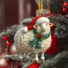 Nuevo Adorno Colgante de Animales Planos de Acrílico Transfronterizo Mundo Animal Fiesta Navideña Decoración de Árbol de Navidad Colgante Dibujos Animados