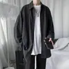 Moda Masculina de Outono Simples Cor Sólida Versátil Camisa com Caimento Masculino Adolescente Estilo Coreano Tendência Street Style Camisa Solta