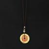 Colgante de collar con colgante de moneda de bronce con forma de fantasma de montaña, con hebilla de seguridad para bolso, colgante vintage con forma de pez que cae aceite y dragón saltando en la puerta.