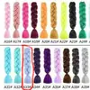Tendencia Cuerda de Color para Rastas de Seda de Alta Temperatura Trenza de Cabello de un Solo Color Peluca de Rastas Trenzas Jumbo para Niños Cabello