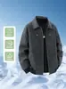 Chaqueta de gamuza para hombre, nuevo estilo primavera y otoño, cuello de solapa, corte holgado, chaqueta de trabajo, impermeable, transpirable, cortavientos, top casual moderno