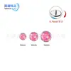 Pendientes de Aleación de Titanio F136 de Fondo Plano con Borde Ondulado Ópalo Aurora, Tachuelas de Lengua de Gelatina, Tachuelas para Labios, Tachuelas Incrustadas, Accesorios de Joyería para Piercings