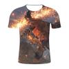 Juego de Super Fire de Amazon para extranjeros, solo lobo. Camiseta para hombre con impresión digital 3D de Shadow Death Second, una generación de cabello