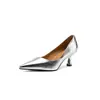 Zapatos de tacón alto de punta fina estilo francés, versátiles, de piel de vacuno~Colección otoño 2026, corte bajo, zapatos de salón extremadamente cómodos y sexys