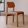 Cadeira de jantar em madeira maciça com encosto de almofada macia, adequada para salas de jantar domésticas, confortável para sentar por longos períodos, cadeira de lazer, cadeira de escritório, cadeira simples para estudo