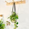 Nova Cesta Suspensa de Couro para Pendurar Cesta Suspensa Decorativa para Plantas em Vasos Internas Cordão Decorativo Suporte de Anel de Metal para Vasos de Flores de Jardim Cesta Suspensa