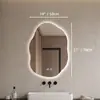 Espejo de maquillaje LED inteligente de forma especial para comercio exterior, montado en la pared para tocador de dormitorio, espejo de baño con luces, Amazon