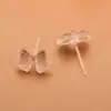 Brincos de tarracha de resina com laço de fita estilo coreano, brincos femininos versáteis e delicados, brincos doces personalizados para estudantes