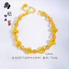 Pulsera de calabaza mariposa oro antiguo de alto color láser tienda de oro con joyería flash nicho lujo cuatro hojas