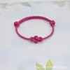 Pulseira de Casal com Fio Vermelho para Amor Duradouro, Fio Milanes Estilo Antigo, Pulseira do Ano Zodiacal, Símbolo Masculino e Feminino, Pulseira Commemorativa com Nó Ruyi