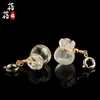 Beibeifu Cristal Citrino de Limón Natural Bolsa de la Suerte Colgante de Gota Pequeña Bolsa de la Suerte Accesorios de Joyería DIY Venta al por Mayor