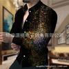 Camisa de manga larga con estampado de cielo estrellado para hombre, cómoda y agradable para la piel, estilo casual, popular en Amazon 2022