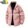 Chaqueta acolchada de moda para hombre con cuello alto, cómoda, para otoño e invierno, de venta caliente transfronteriza, color sólido, estampada, casual, cálida, de algodón